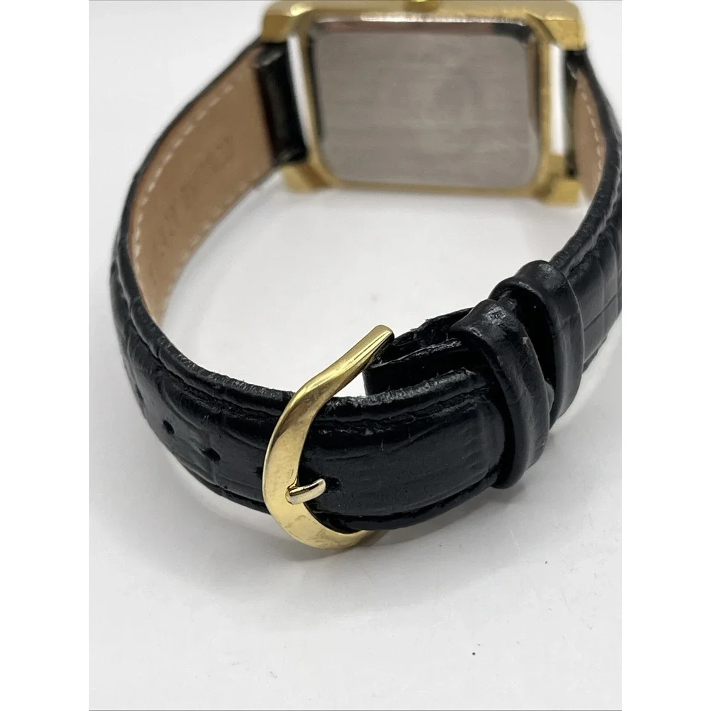 Gossip Women's‎ Watch MOP Dial Black Leather Band GSP173A- New Battery
